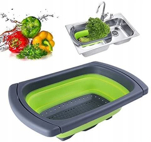 MultiCedzak - silikonowy, rozsuwany, składany durszlak